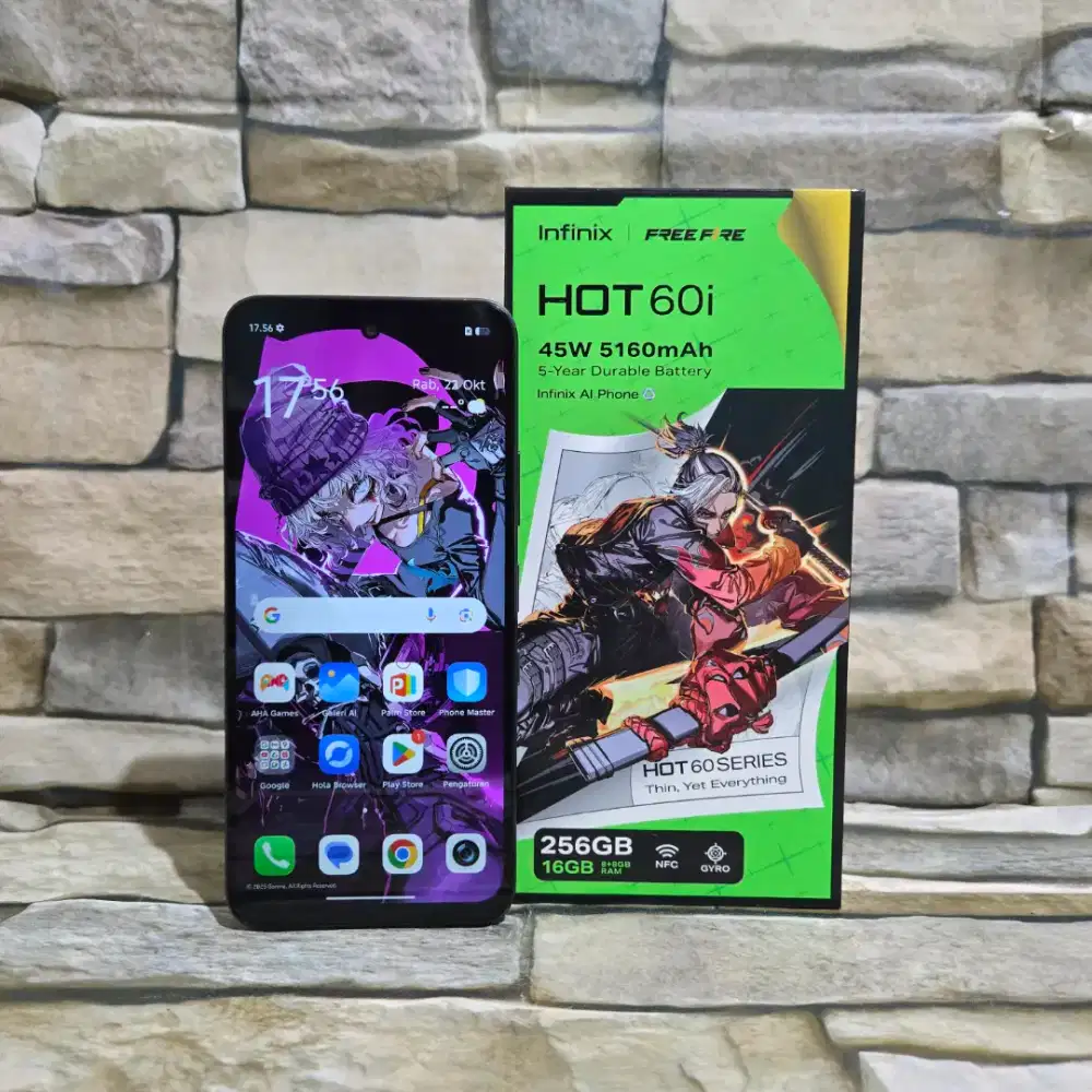 Infinix Hot 60i 8/256 4G Fullset Segel Normal Mulus 98%,Garansi