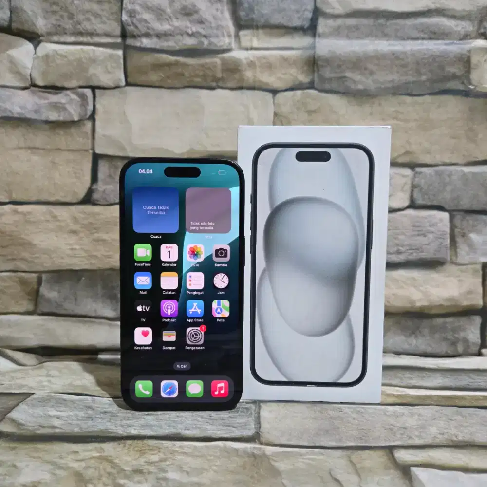 Iphone 15 256Gb Black Ex Ibox BH 100% Fullset Segel Normal Mulus 98%