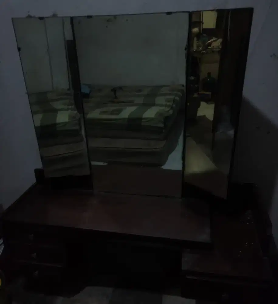 Meja rias kayu jati asli