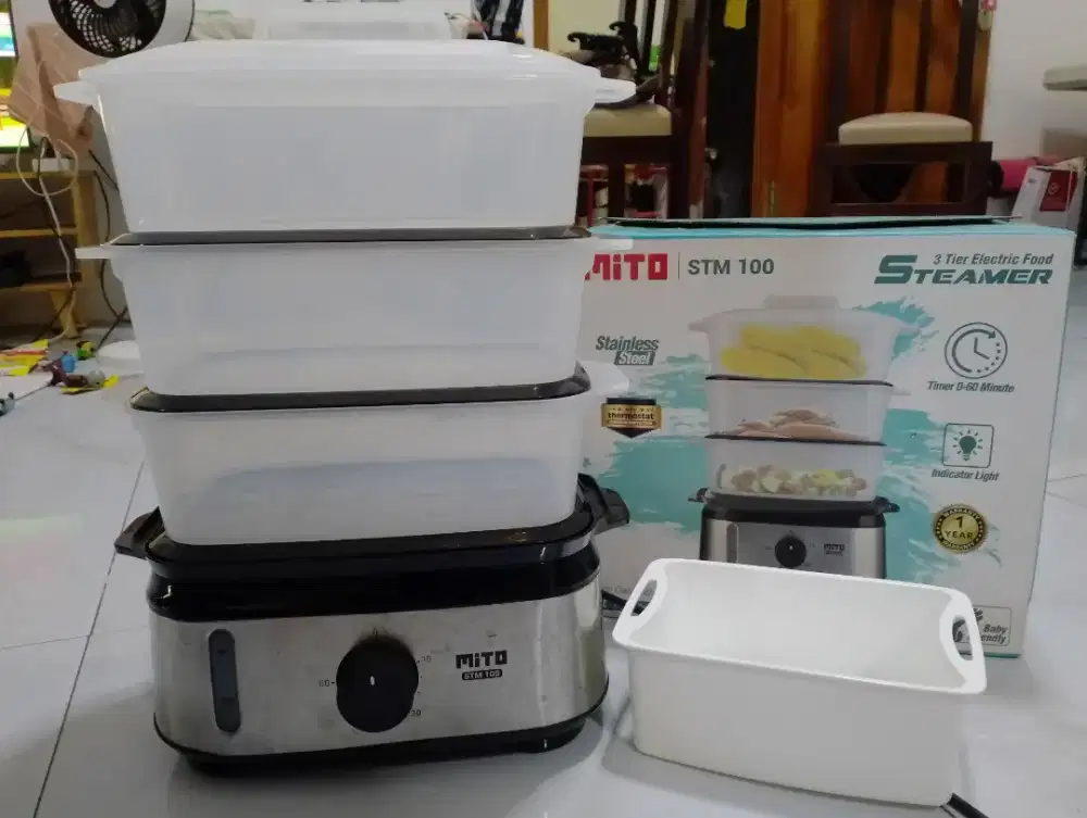Kukusan Listrik (steamer) 3 susun merk mito