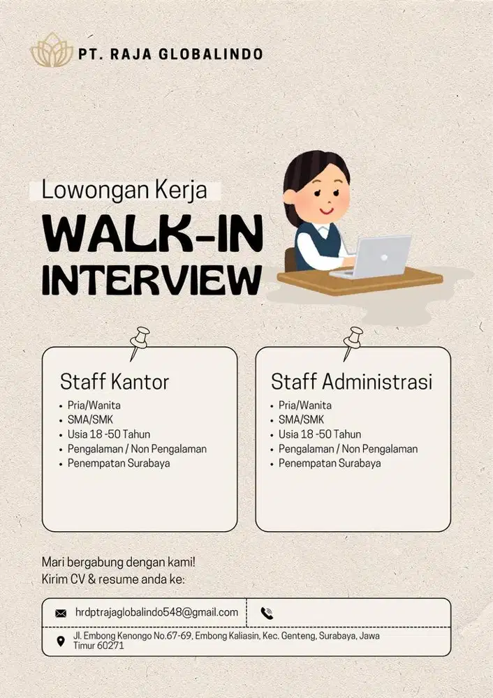 Lowongan Kerja Staff Administrasi