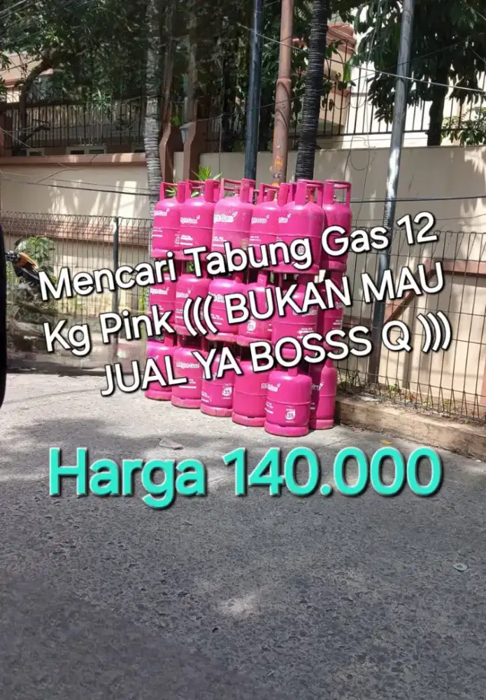 Cari Tabung Gas 12 Kg Pink ( Kosong ).