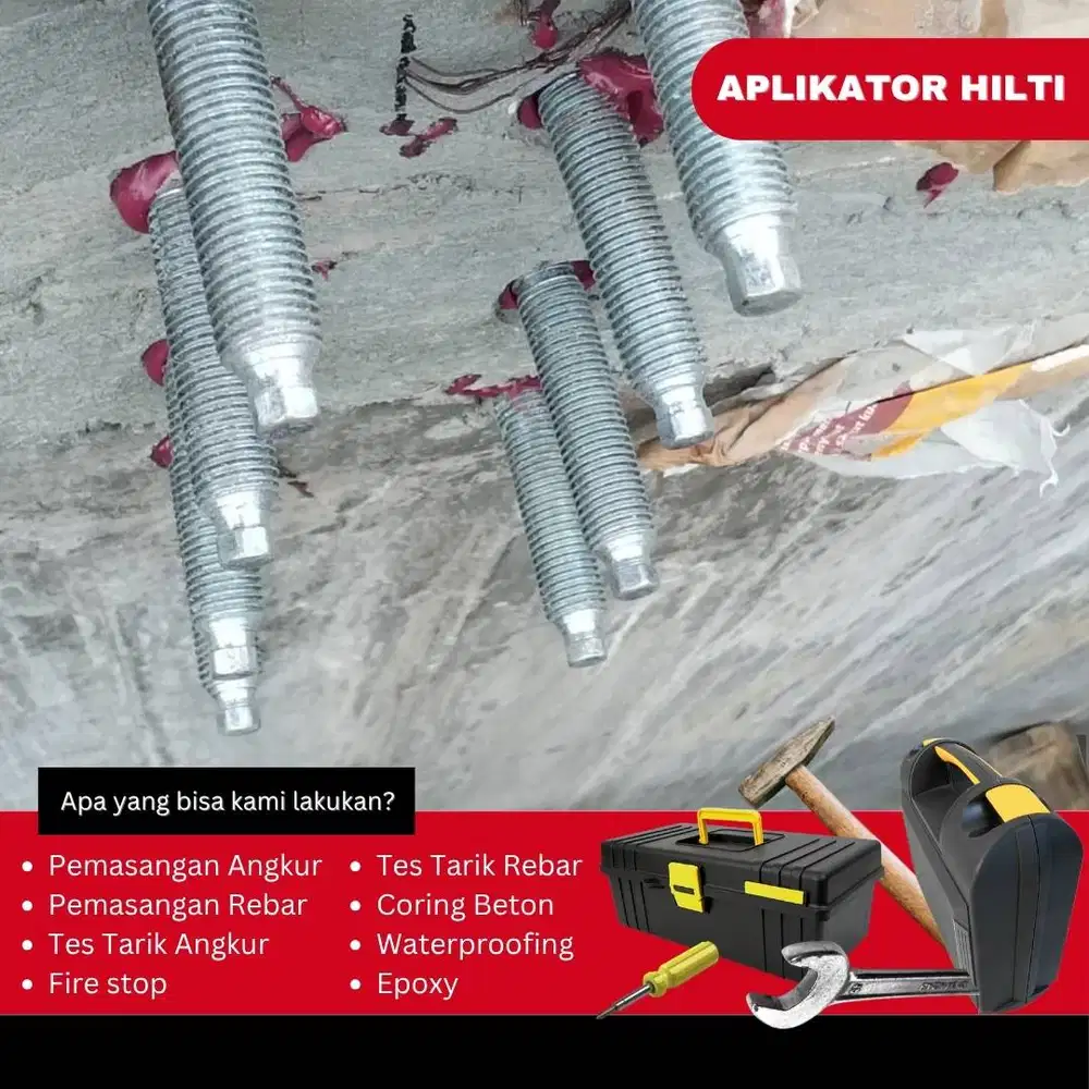 Aplikator Chemical Angkur M20 Hilti Untuk Pemasangan Mesin Industri