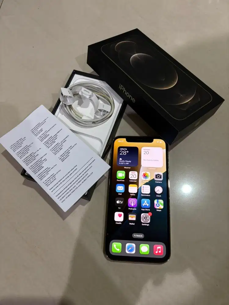 Jual Iphone 12 Pro 256 GB GOLD Fullset