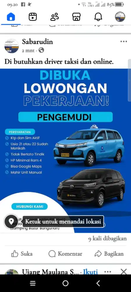 Dibutuhkan driver