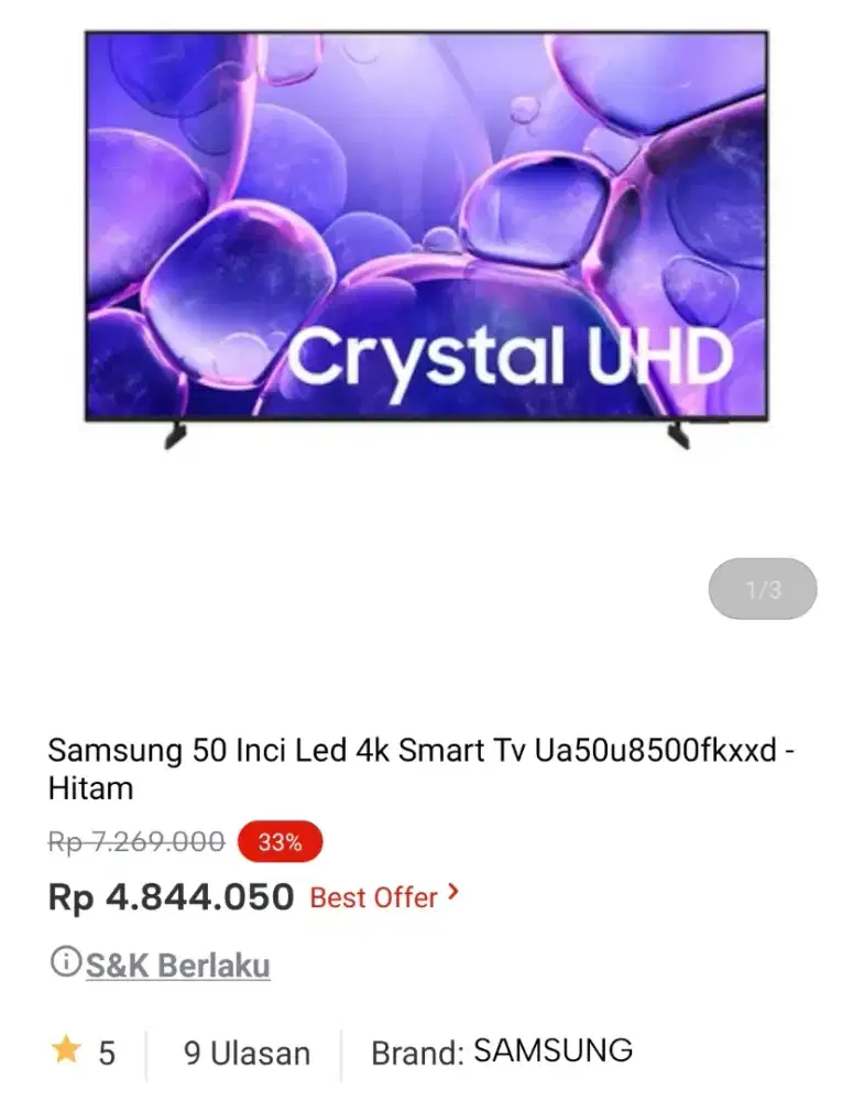 samsung smart led tv 50inc