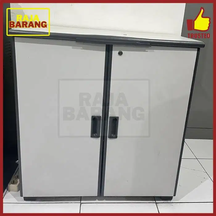 Lemari Arsip Kantor Berkas Buku Pendek Putih Kayu
