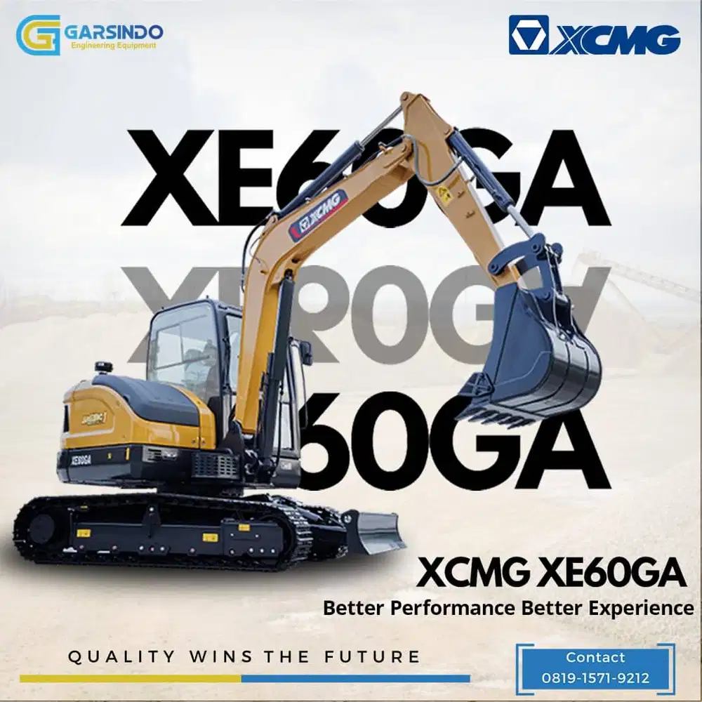 Jual Alat Berat Surabaya – Mini Excavator XCMG XE60GA | Terbaik 2025