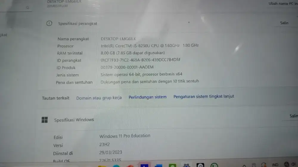 Laptop Thinkpad yoga l 380 , layar sentuh