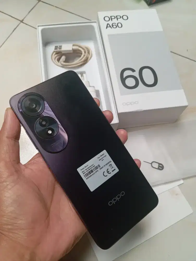 Oppo a60 8+8/256 gb fullset no minus jual harga pas net gan