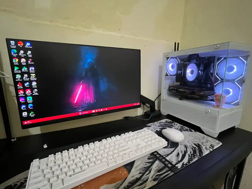 Pc gaming fullset R5 8400f + Rx6600xt ddr5 garansi on