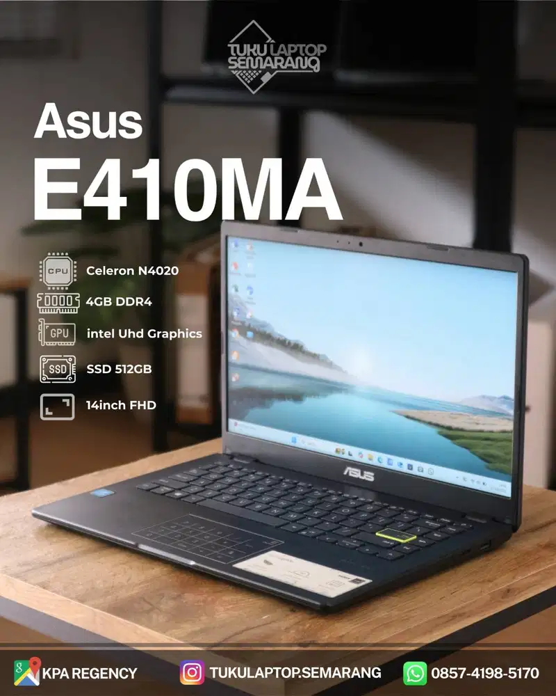 Laptop Asus E410MA layar FHD Garansi murah