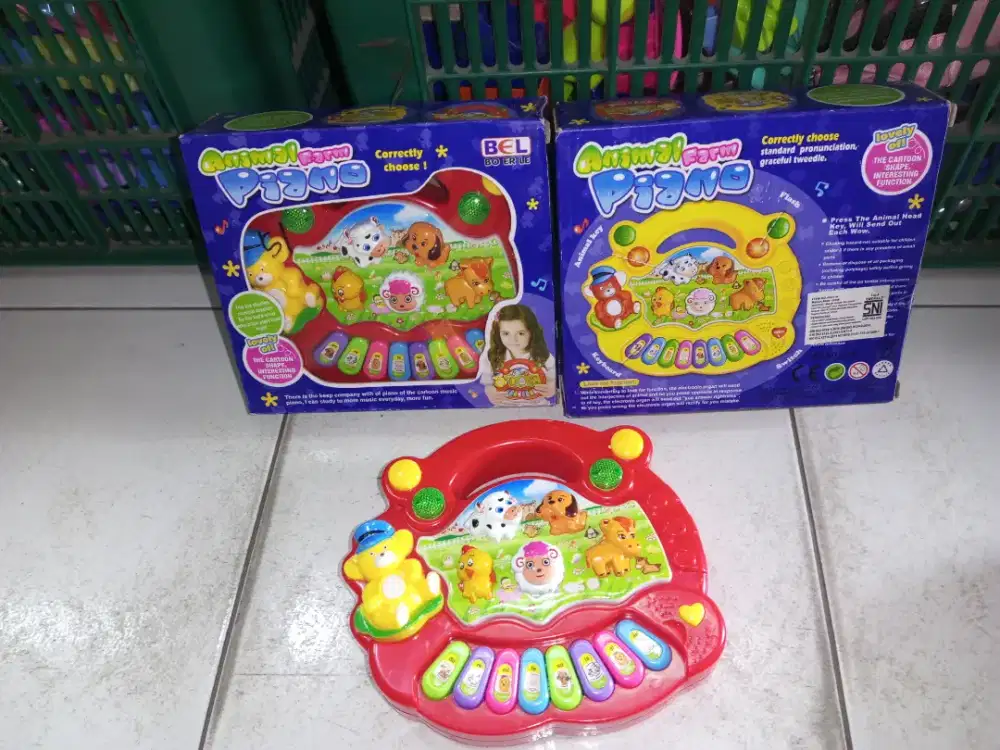 Mainan Anak Piano animal baterai