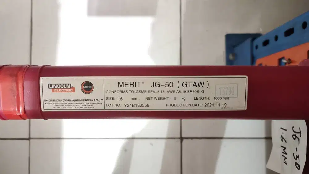 Kawat Las Lincoln Argon ER70S-G Dia 2.4mm Carbon Steel