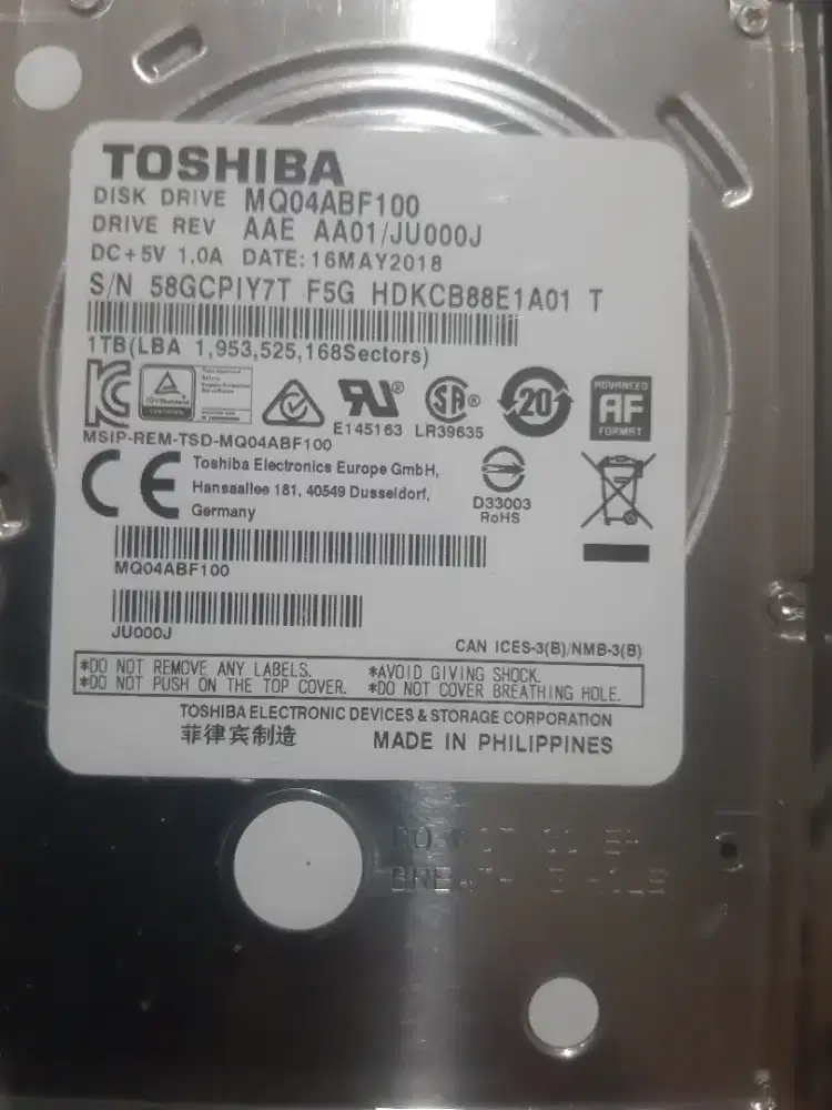 Hardisk Laptop 1 Tera