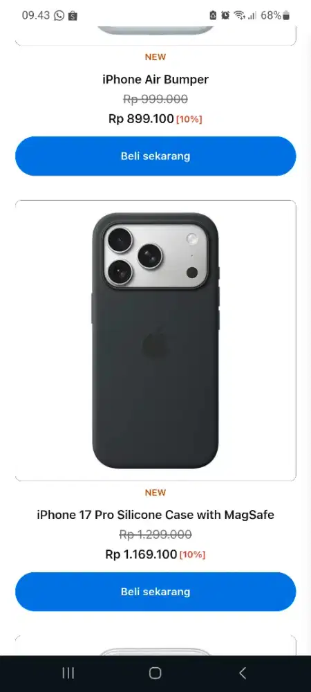 Case iphone 17 promax original