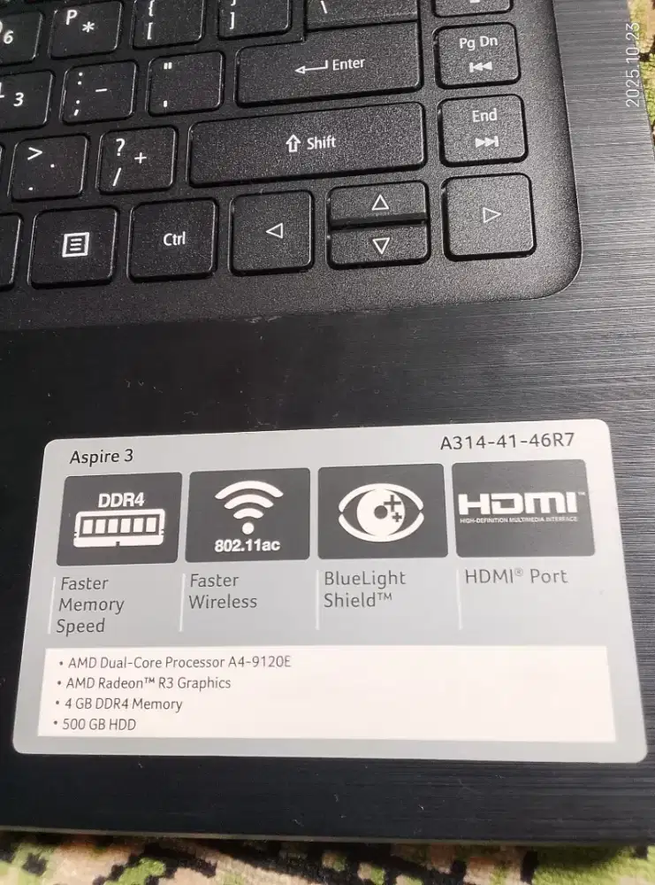 Dijual Cepat Laptop Acer Aspire 3