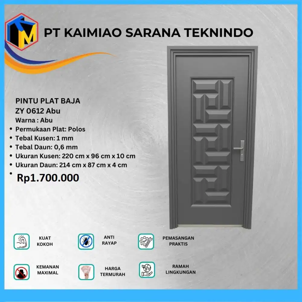 PINTU PLAT BAJA MINIMALIS MODERN