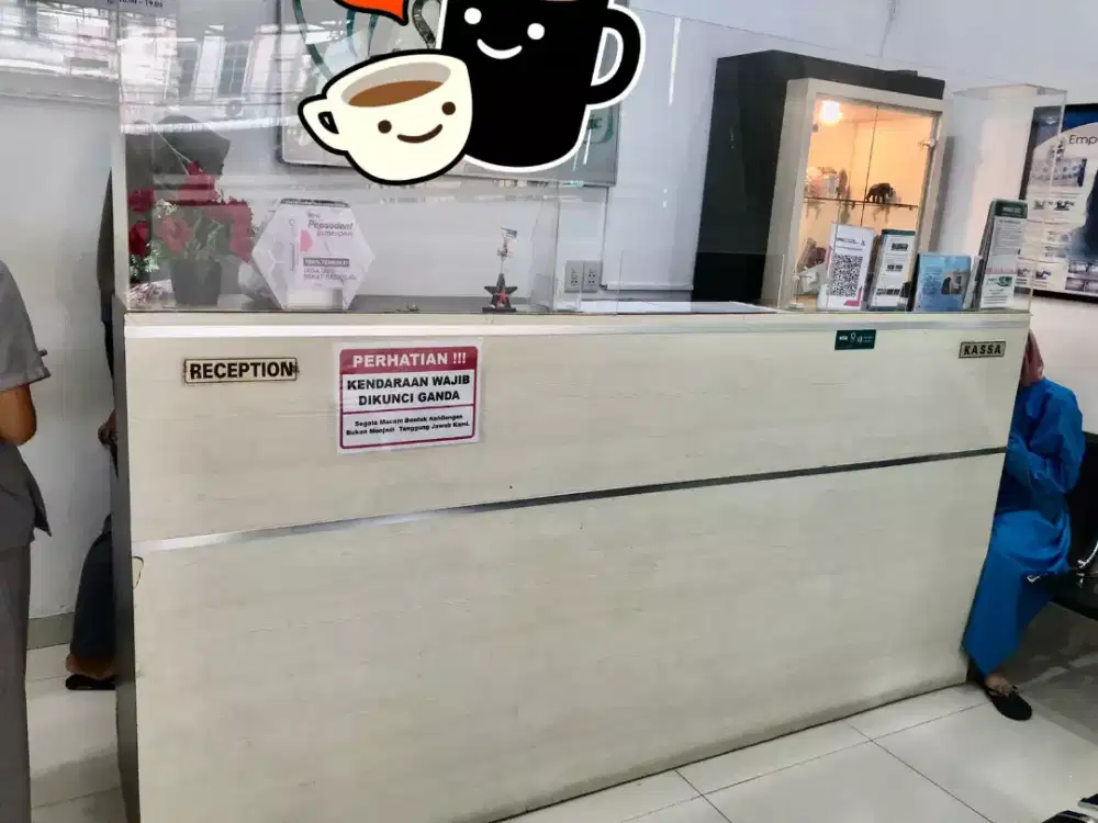 meja kasir/resepsionis hpl