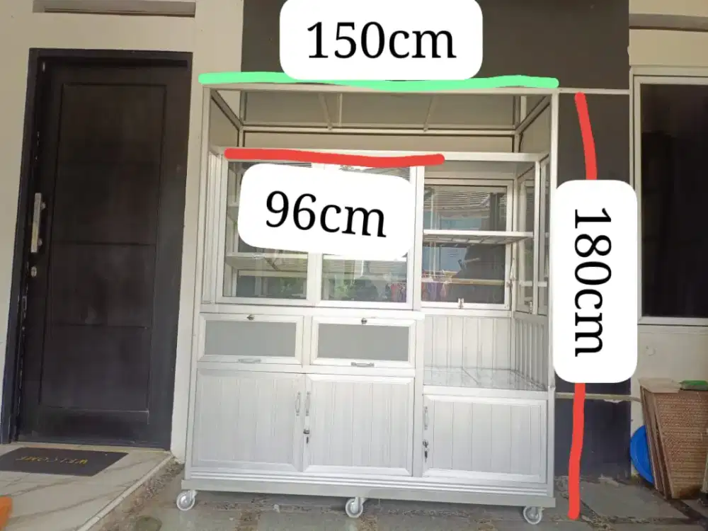 Jual grobak etalase