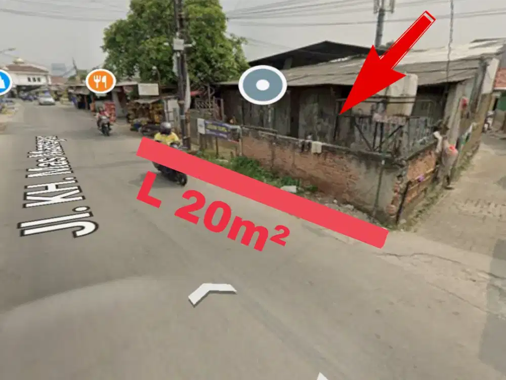 Dijual Sebidang Tanah Luas 335m² Hadap Jalan Raya Kh Mas Mansyur Kunciran Tangerang