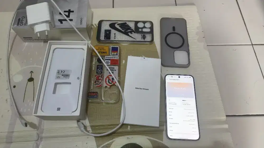 Oppo Reno 145G 12/256 putih mulus