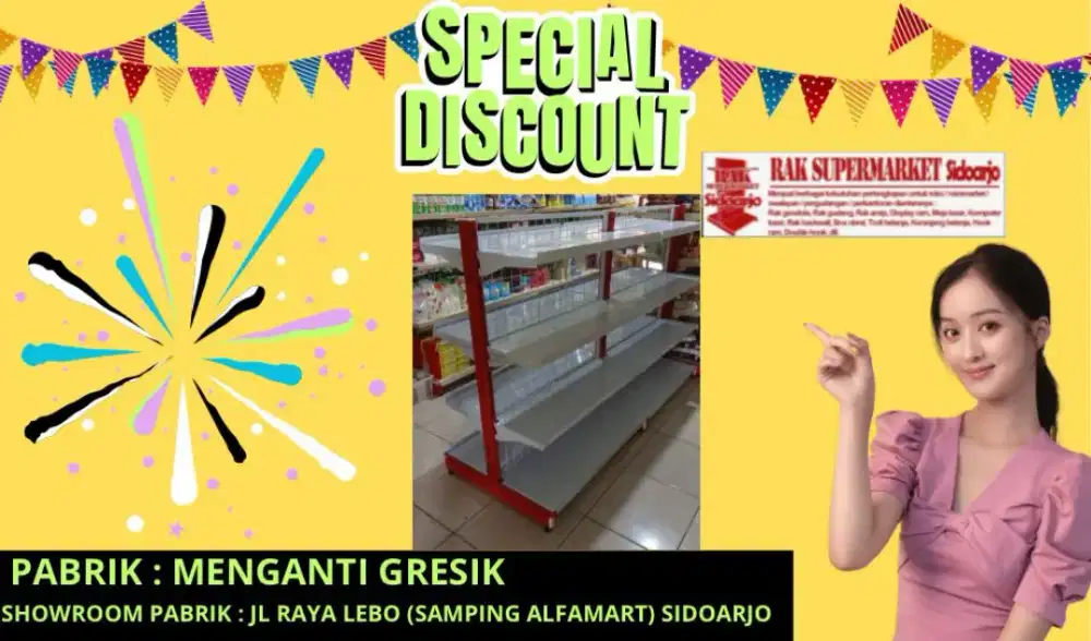 Rak minimarket gondrola dobel
