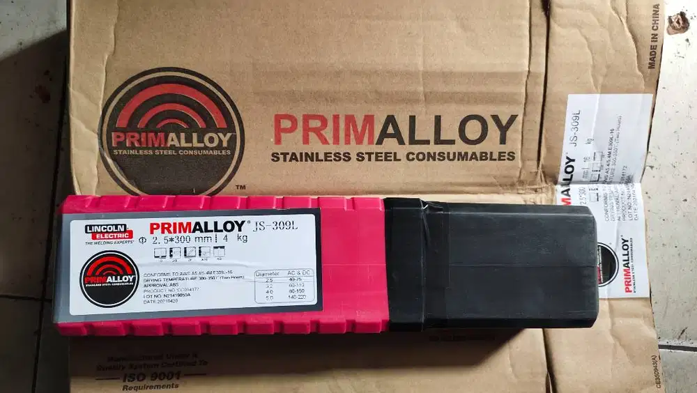 Kawat las Lincoln E309L-16 Primalloy Dia 2.5mm Stainless Steel