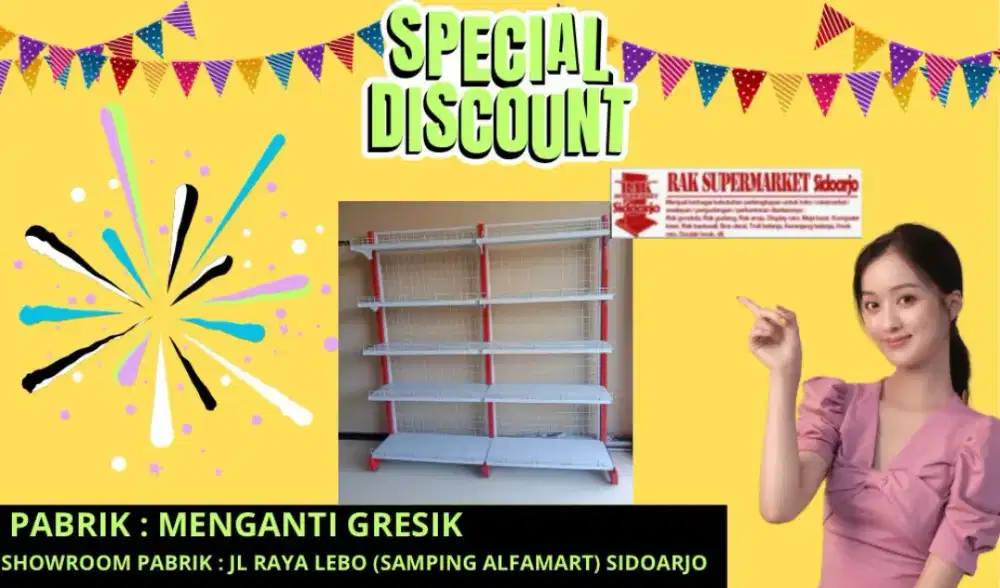 Rak minimarket gondrola singel UK.180