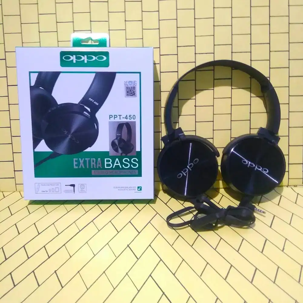HEADSET HEADPHONE BANDO OPPO PPT 450 HEADPHONE STEREO EXTRA BASS