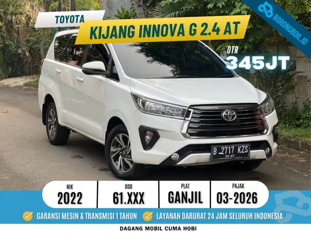 Toyota Kijang Innova G 2.4 AT Diesel 2022 putih -Dp mulai 15jt