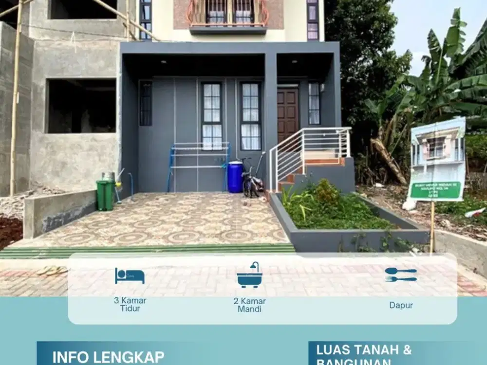 Promo Rumah 2 Lantai di Bandung Timur — Harga Mulai 600 Jutaan, Free Kitchen Set!
