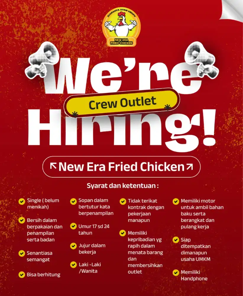 DICARI SALES JAGA OUTLET FRIED CHICKEN