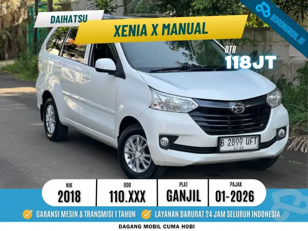 Daihatsu Xenia X 1.3 Manual 2018 Putih Siap Pakai