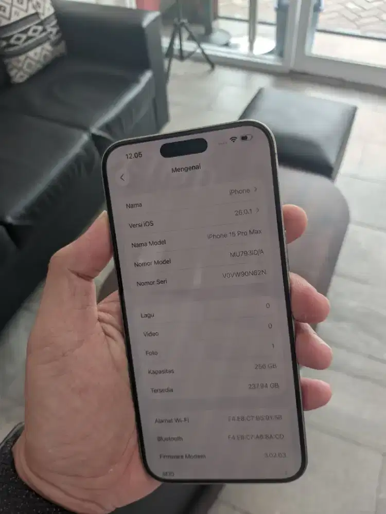 Iphone 15 pro max 256 garansi resmi