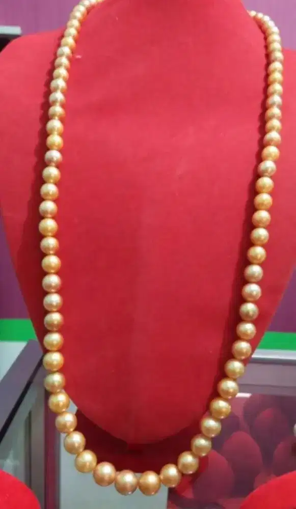 Kalung Mutiara Emas Golden South Sea Pearl