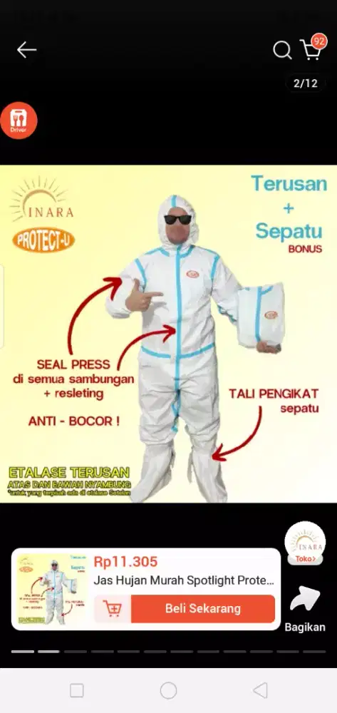 Jas hujan cocok buat pemotor atau pekerja peternakan