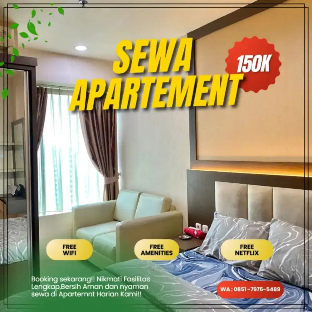 SEWA APARTEMEN HARIAN/TRANSIT BASSURA CITY JAKARTA TIMUR TERMURAH
