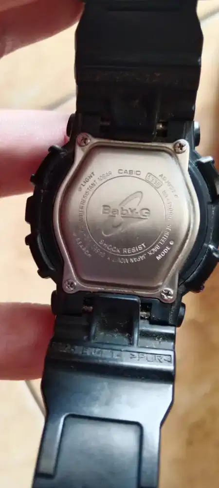 Jam tangan casio baby G original analok digitalhitam karetBA-110RG