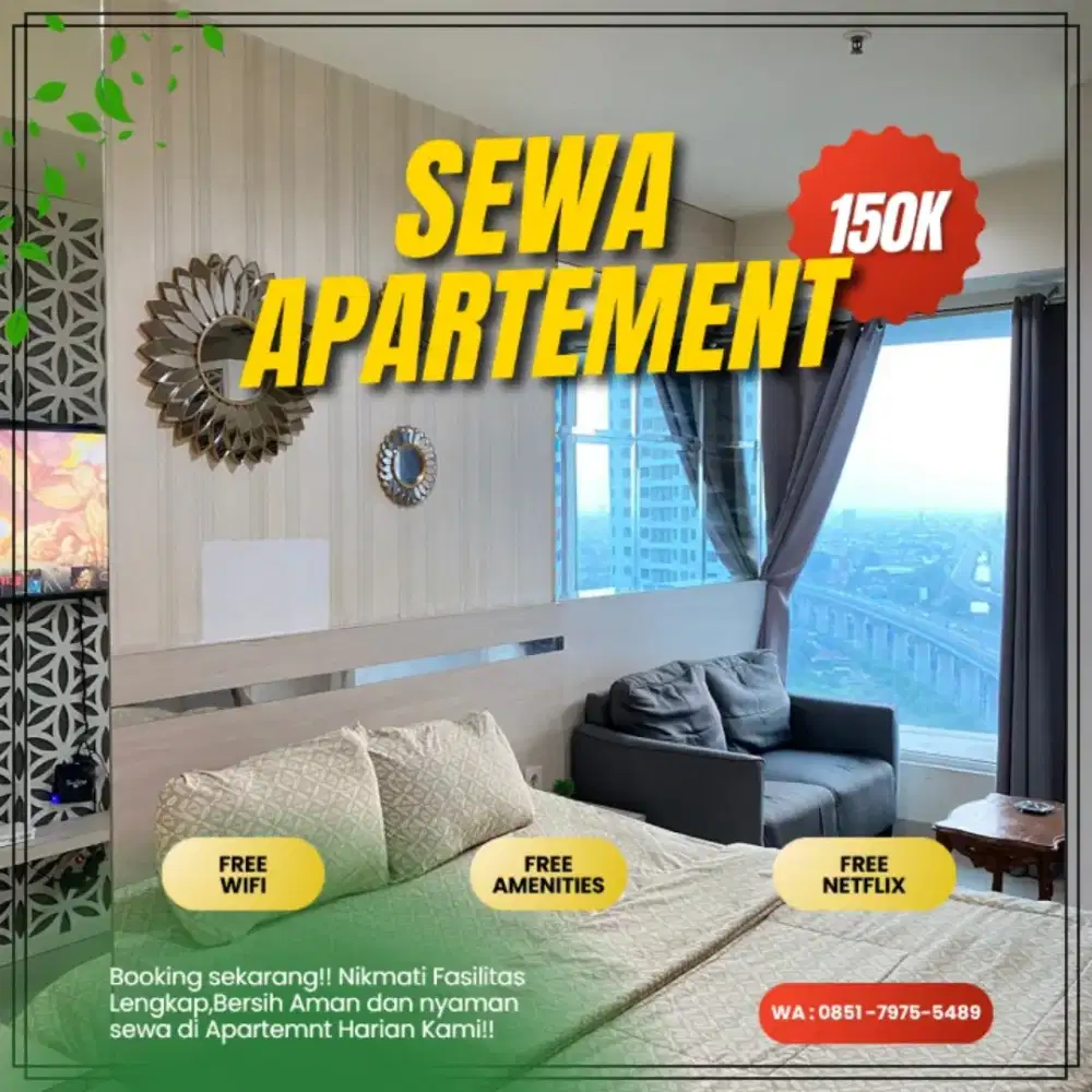 SEWA APARTEMEN HARIAN/TRANSIT KALIBATA CITY JAKARTA SELATAN TERMURAH