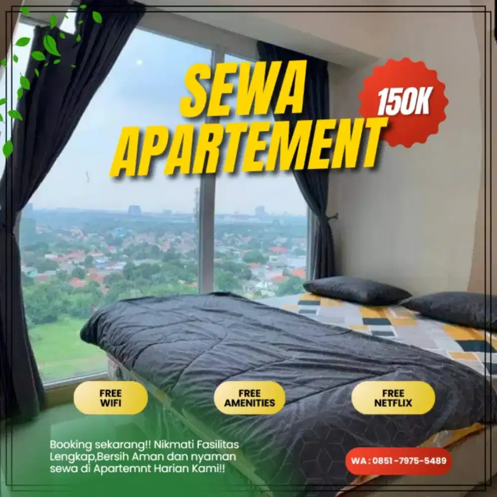 SEWA APARTEMEN TANGERANG TREEPARK CITY HARIAN/TRANSIT TERMURAH