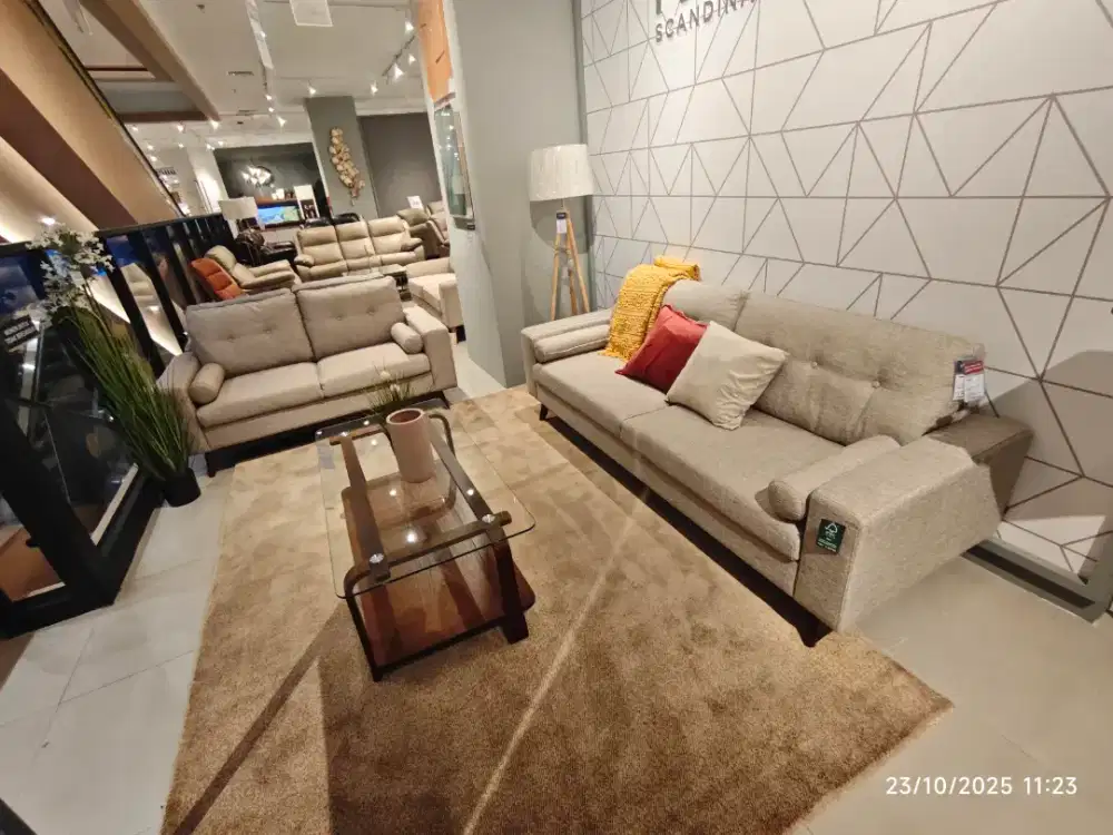 Nordia Kenora Set Sofa Fabric 2 & 3 Seater | Abu - Abu
