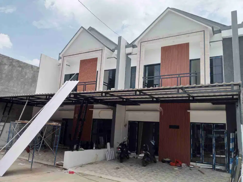 rumah 2 lantai mewah ready stock, fasilitas keamanan remote gerbang