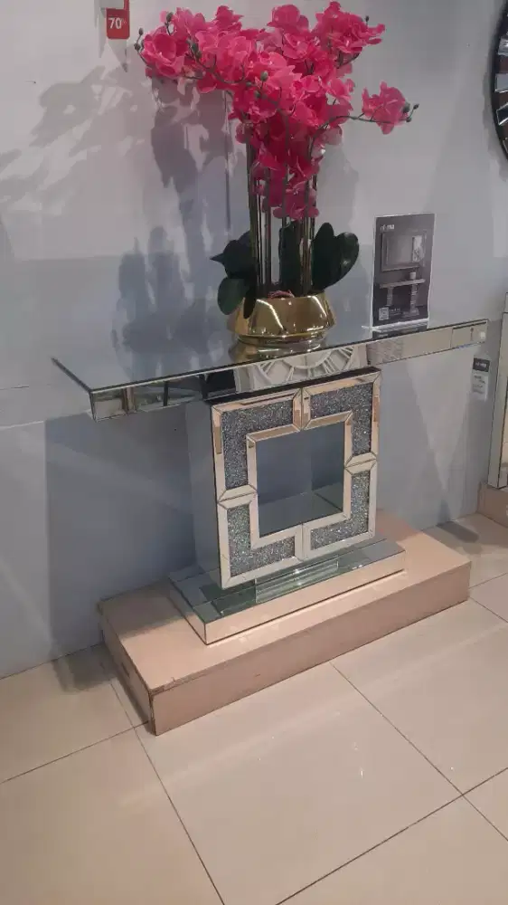 CONSOLE TABLE SC04 120X35X80 CM SILVER
