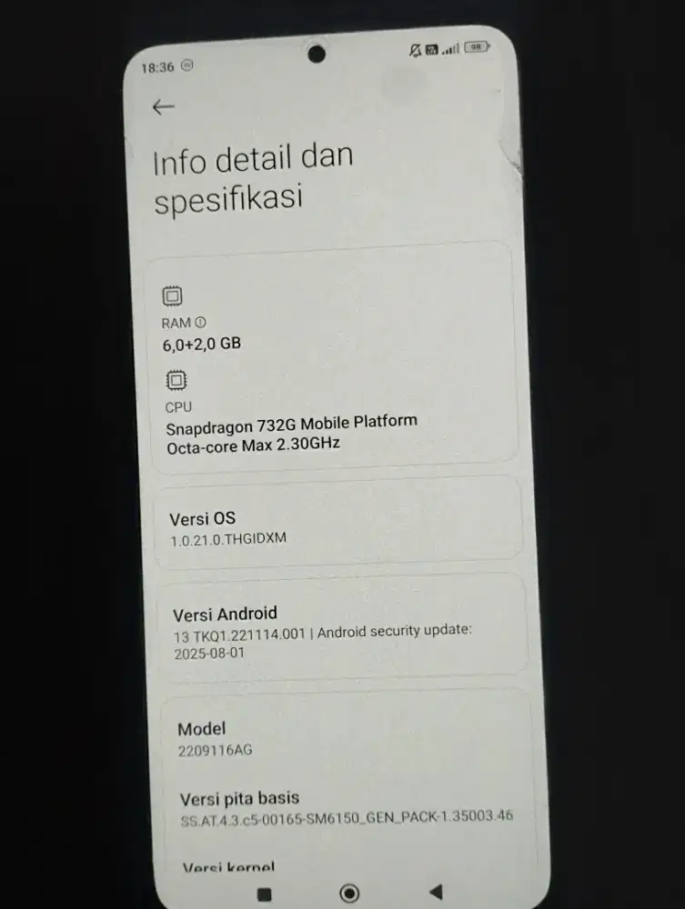 Bantu Saudara JualinHp Xiomi redmi note 12 Pro 6+2 GB /128 GB