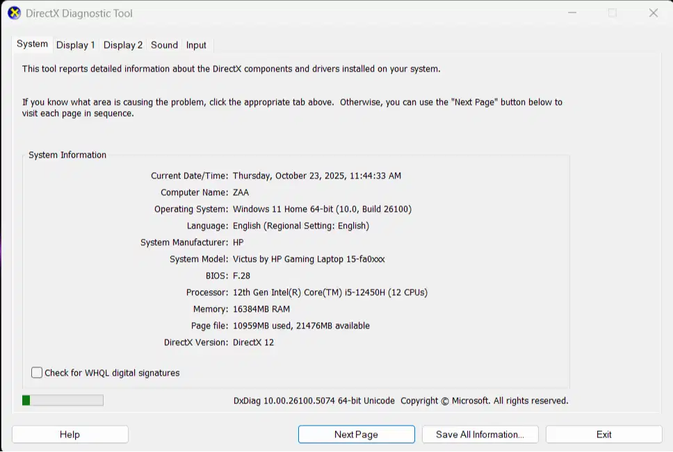 HP Victus 15-fa0116TX