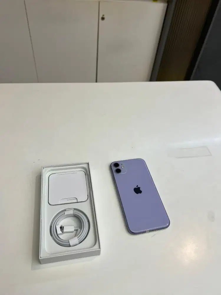 iphone 11 128gb purple baru banget
