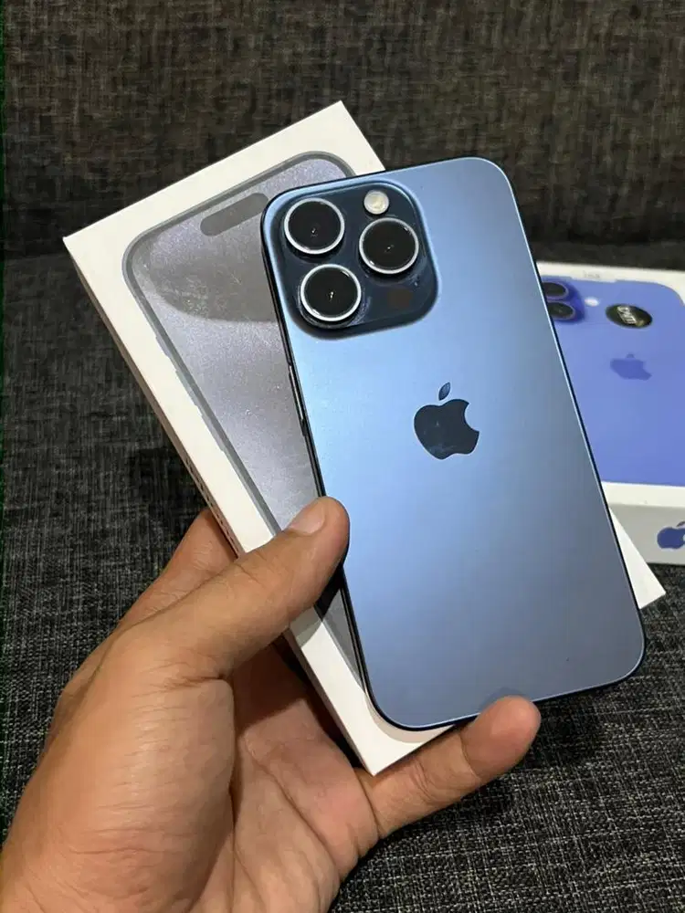 Iphone 15 pro 256 iBox blue titanium bisa tukar tambah