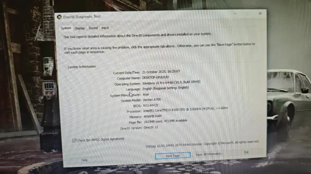 PC AIO ACER VERITON A700