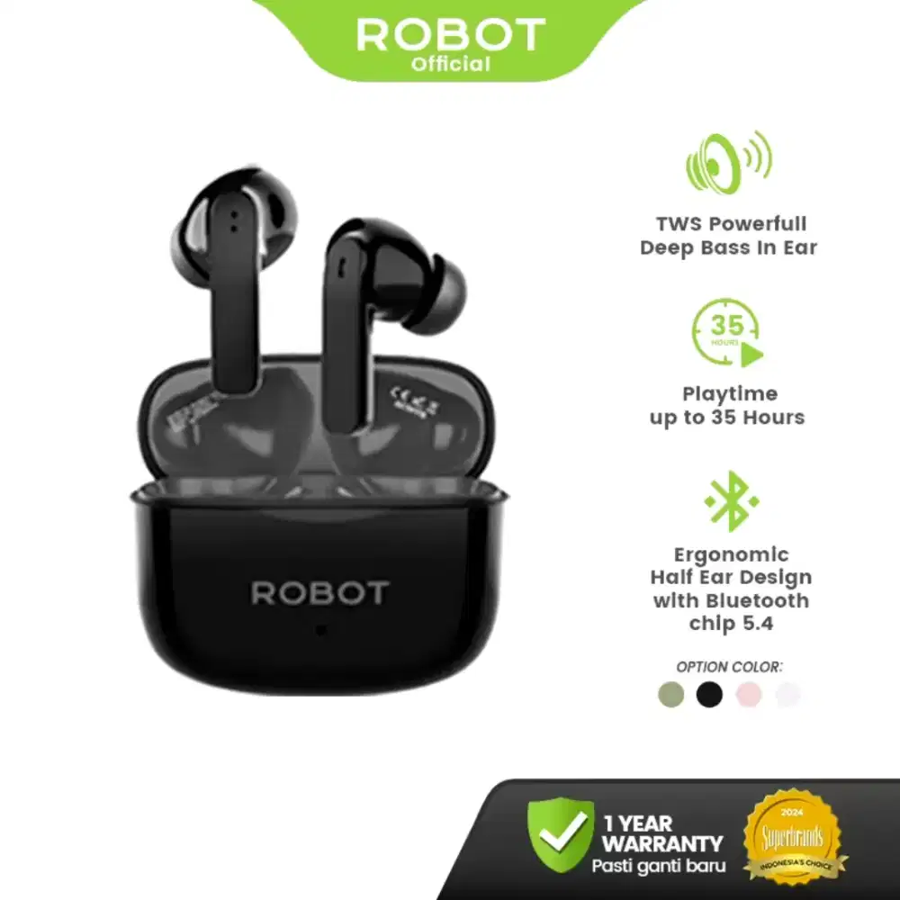 Robot TWS earphone airbud T 70 E deep bass original